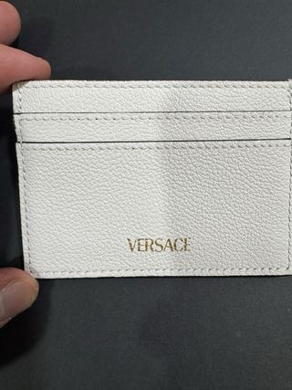 Porta carte Versace Medusa bianco pelle