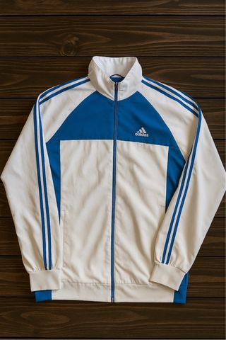 Chaqueta Adidas blanca y azul