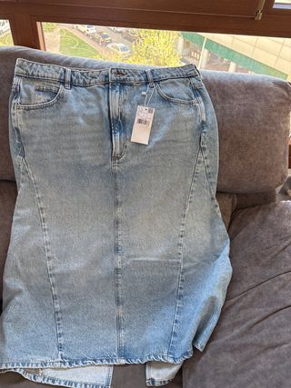 Falda larga vaquera Mango Talla Xl sin estrenar