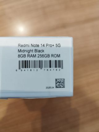 Xiaomi Redmi Note 14 Pro+ 5G + Cargador 120W