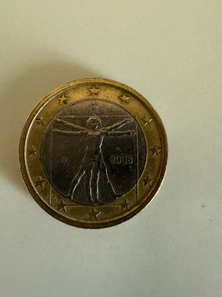 Moneda 1 Euro Leonardo da Vinci 2008