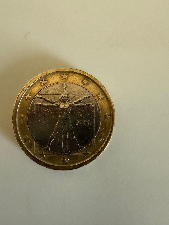 Moneda 1 Euro Leonardo da Vinci 2008