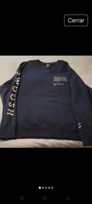 Sudadera Nike Hombre Azul sin Capucha