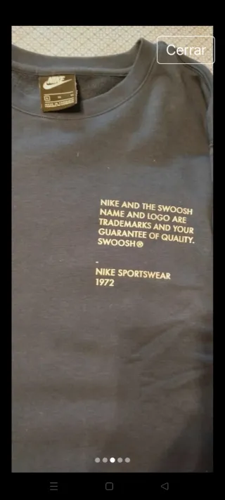 Sudadera Nike Hombre Azul sin Capucha