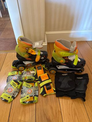 Patines infantiles con protecciones 