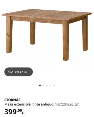 Mesa extensible IKEA STORNÄS madera