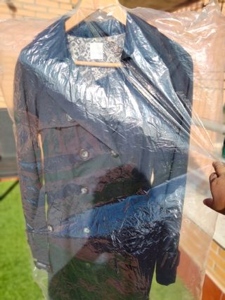 Gabardina de entre tiempo, azul marino 