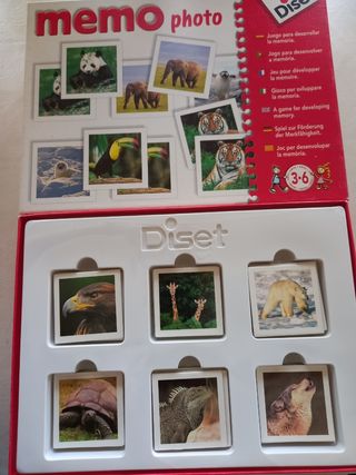 Juego de memoria Diset 54 cartas animales