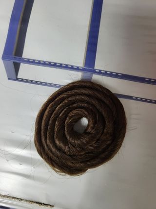 Moño Fallera Ruedos Marrón