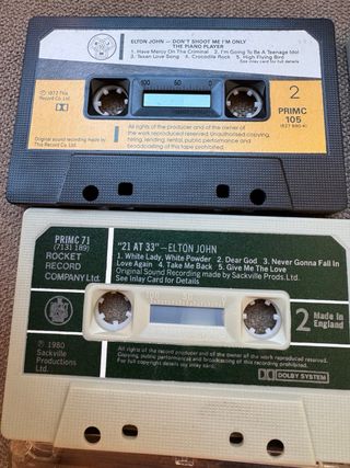 Lote 9 Original Cintas Cassette Elton John England