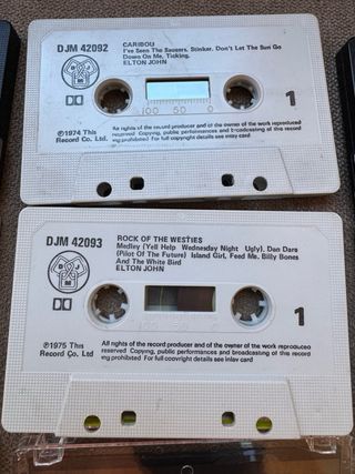 Lote 9 Original Cintas Cassette Elton John England