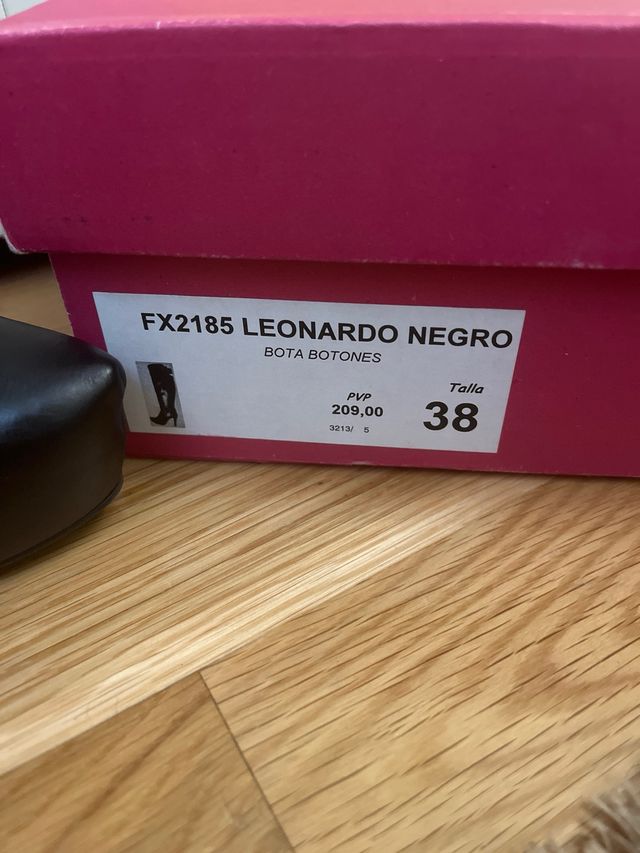 Botas Altas FLUXA Leonardo Talla 38 Negras