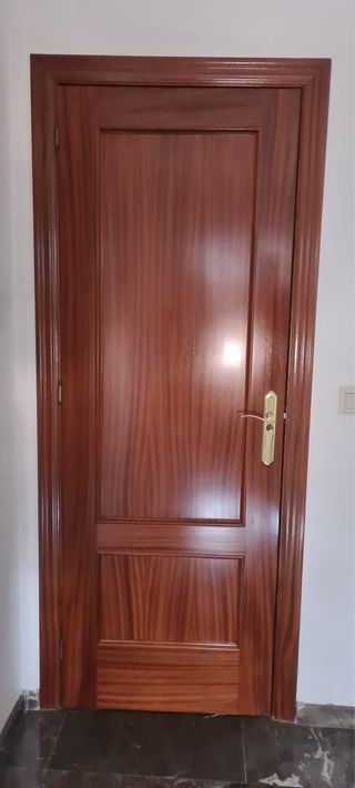 Puertas de madera con cristal