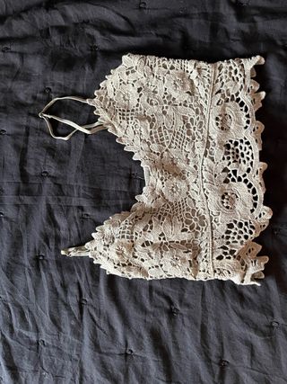Top encaje verde oliva  talla S