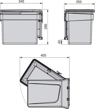 Contenedor basura Emuca para mueble