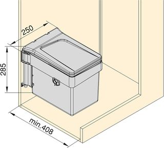 Contenedor basura Emuca para mueble