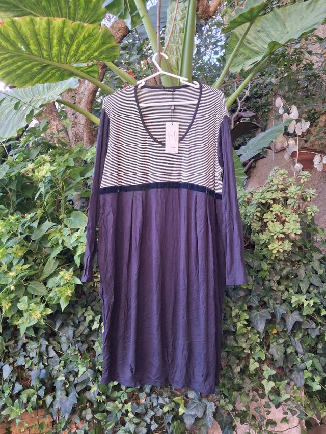 Vestito in cotone a righe