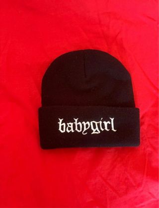 Gorro de punto negro babygirl