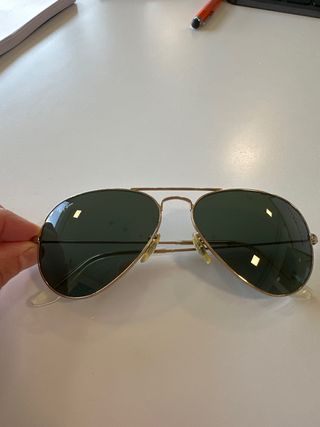 Gafas de Sol Ray Ban Aviator Doradas verde