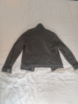 Chaqueta Denim Mujer Gris Oscuro