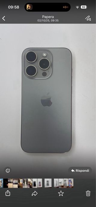 iPhone 15 Pro 256GB Titanio Naturale