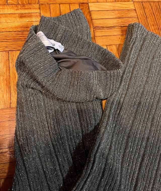 Pantalón de punto Mango con glitter.