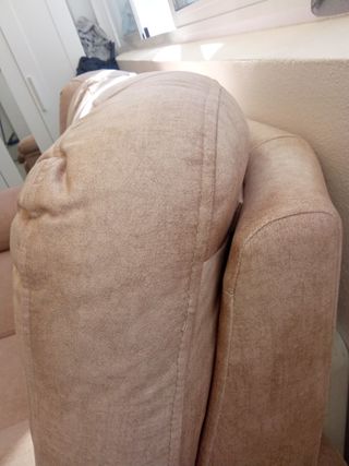 Sofá 3 plazas beige tela seminuevo