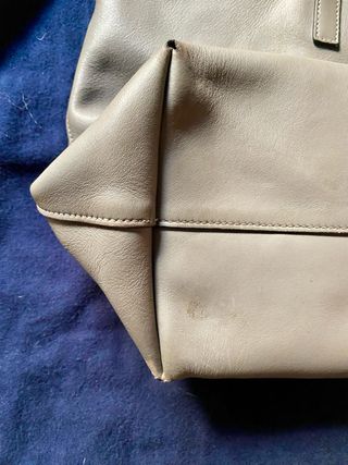 Bolso Tote Prada Gris Piel