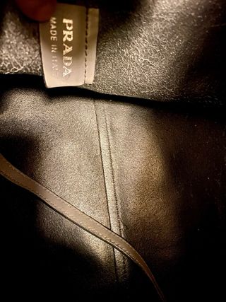 Bolso Tote Prada Gris Piel