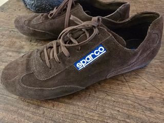 Scarpe uomo Sparco vera pelle scamosciata marrone