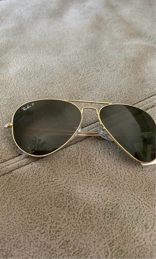 Gafas Ray-Ban Aviador Polarizadas Doradas