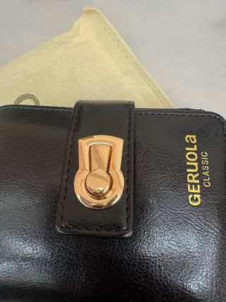 Portafogli donna nero similpelle