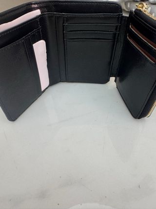 Portafogli donna nero similpelle