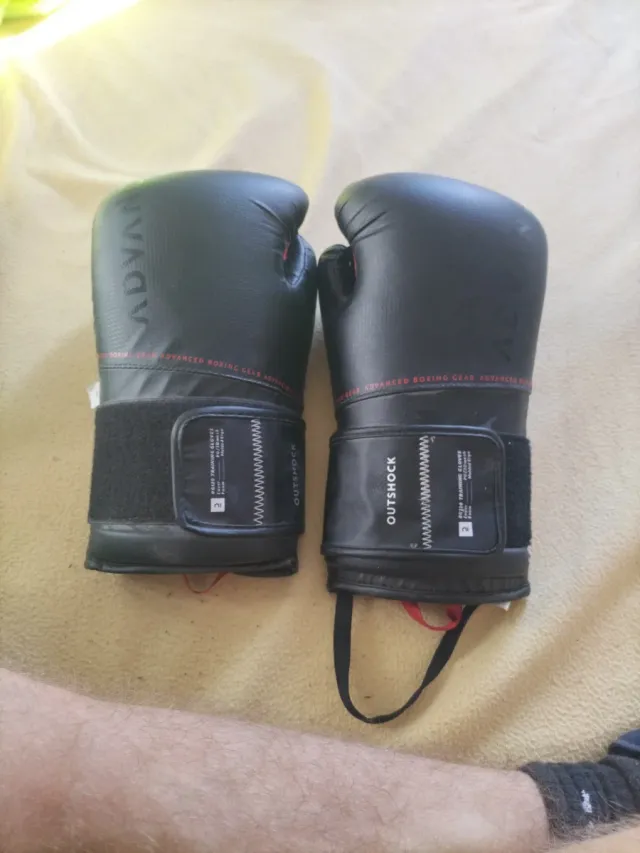 Guantes de boxeo Outshock negros 624829766