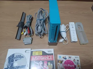 Consola Nintendo Wii Azul + Juegos