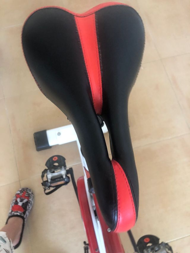 Bicicleta Estática GH Sport Blanca y Roja