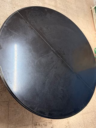 Mesa extensible redonda negra