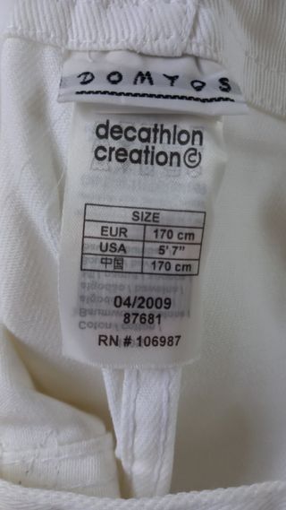 Traje judo. Talla 170 cm