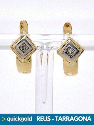 040-04-0265 PENDIENTES ORO 18K ROMBO 3.33GR.