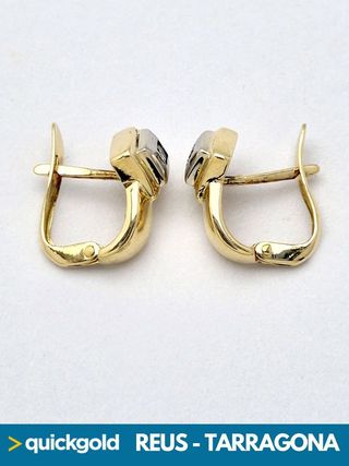 040-04-0265 PENDIENTES ORO 18K ROMBO 3.33GR.