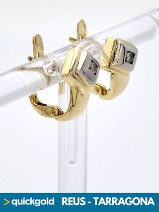 040-04-0265 PENDIENTES ORO 18K ROMBO 3.33GR.