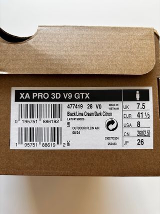 Salomon XA PRO 3D V9 GTX T-41.5