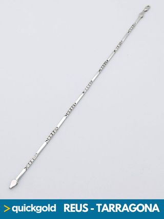 035-05-00400 PULSERA ORO BLANCO 18K SEMIRRIGIDA 