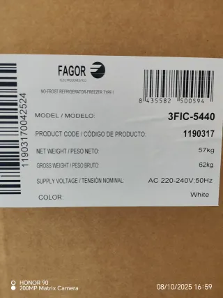 Frigorífico Fagor  NUEVO A ESTRENAR