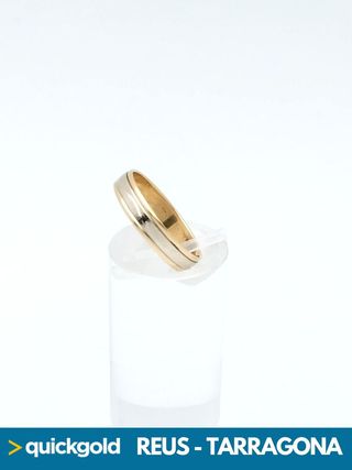 035-01-00485 ALIANZA ORO BICOLOR 18K LISAT14/54 