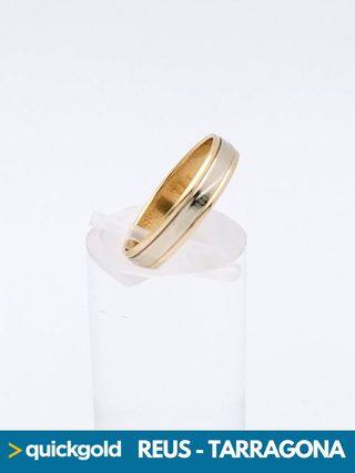 035-01-00485 ALIANZA ORO BICOLOR 18K LISAT14/54 
