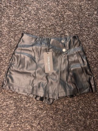 Falda pantalón efecto piel Drôle de Copine