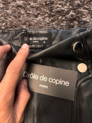 Falda pantalón efecto piel Drôle de Copine