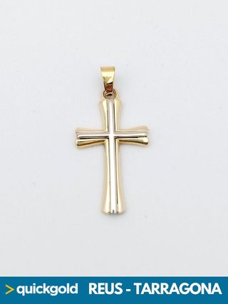 035-03-00434 CRUZ DE ORO BICOLOR DE 18K 