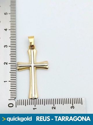 035-03-00434 CRUZ DE ORO BICOLOR DE 18K 
